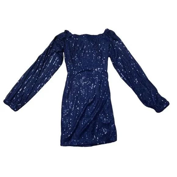 navy blue sequin mini dress Women's Kiara Strappy Sequin Mini Dress